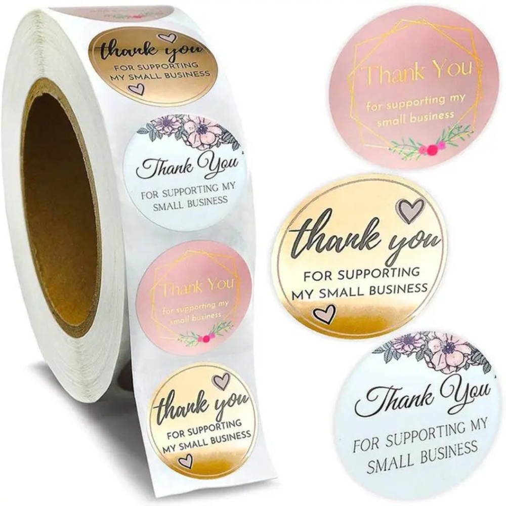 500 'Thank You For Supporting My Small Business' Stickers